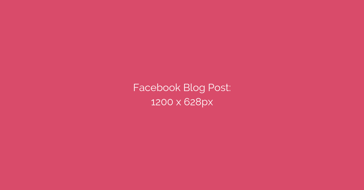 Facebook Blog Post Size