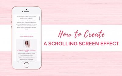 How To Create A Scrolling Screen Effect